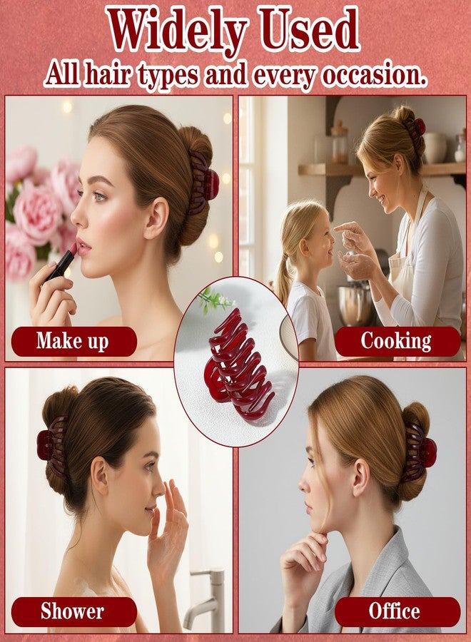 Ymapinc Big Red Claw Clip for Women, Red Hair Clip (3.74 IN), Non-Slip Vintage Hair Accessories, Claw Clips for Curly/Wavy/Long Hair - Image 5